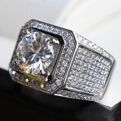 luxury unisex synthetic zirconia ring with pav band eternal man made wedding band for men women size 5 13 for weddings anniversaries special occasions formal occasion jewelry sophisticated design