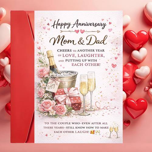 item picture a set of two items an envelope and a birthday greeting card a parental anniversary card and for family occasions honoring eternal family and shared