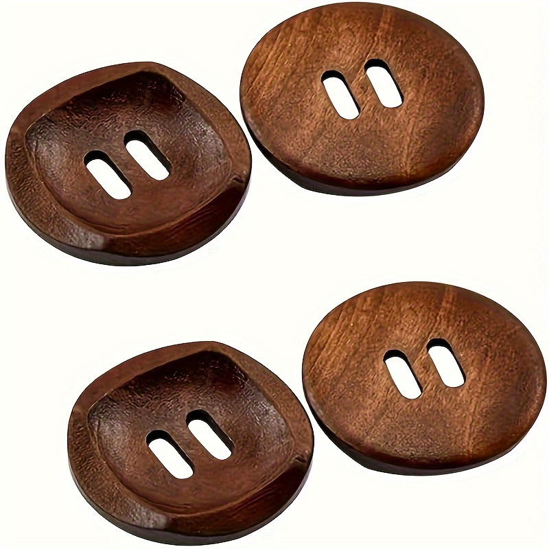 Lot De 10 Boutons Ronds Rouges 4 Trous - Diamètre 18mm, Résine, Pour Couture Et DIY