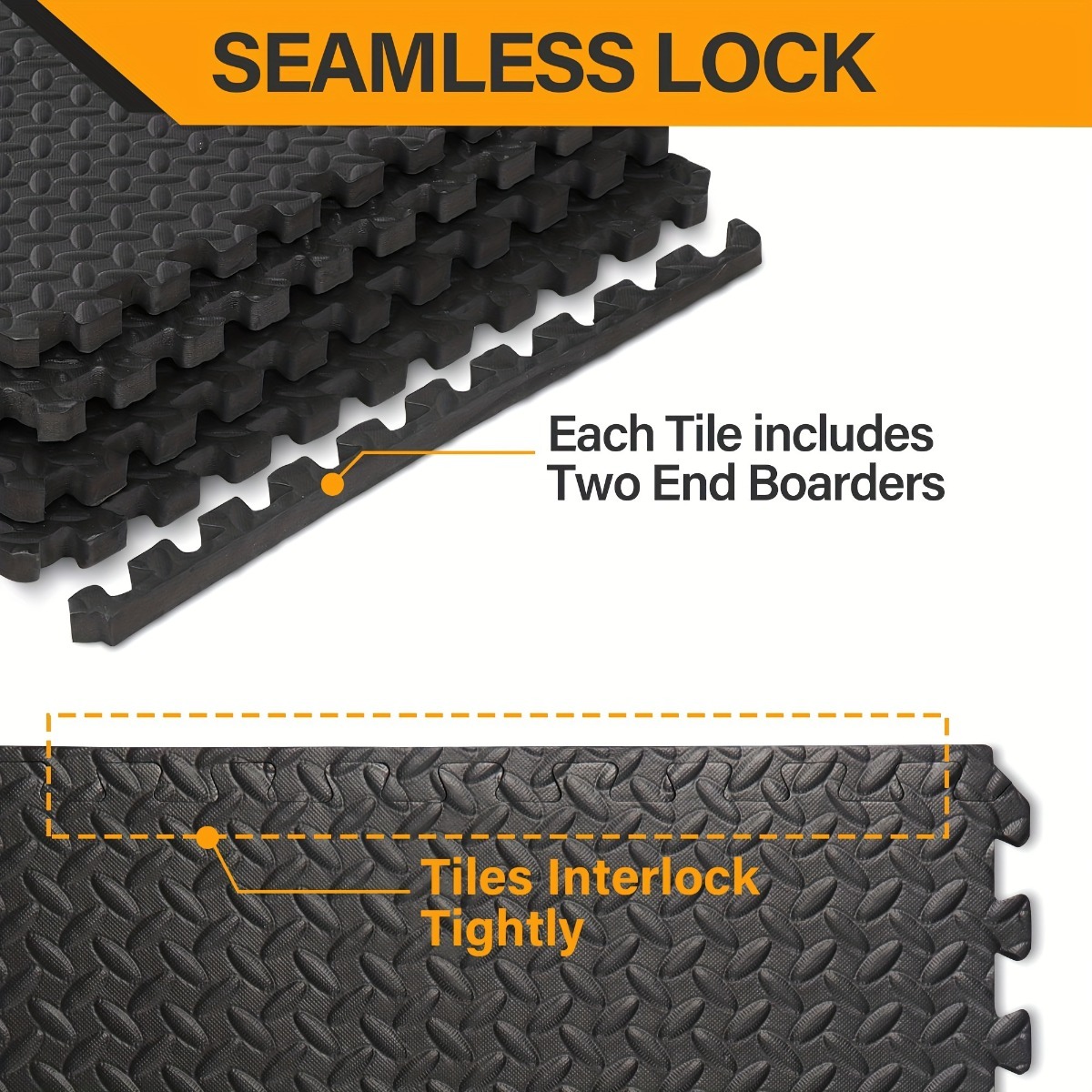 22pcs Thickened Interlocking Fitness Foam Tiles, High-Density EVA Exercise Mat
