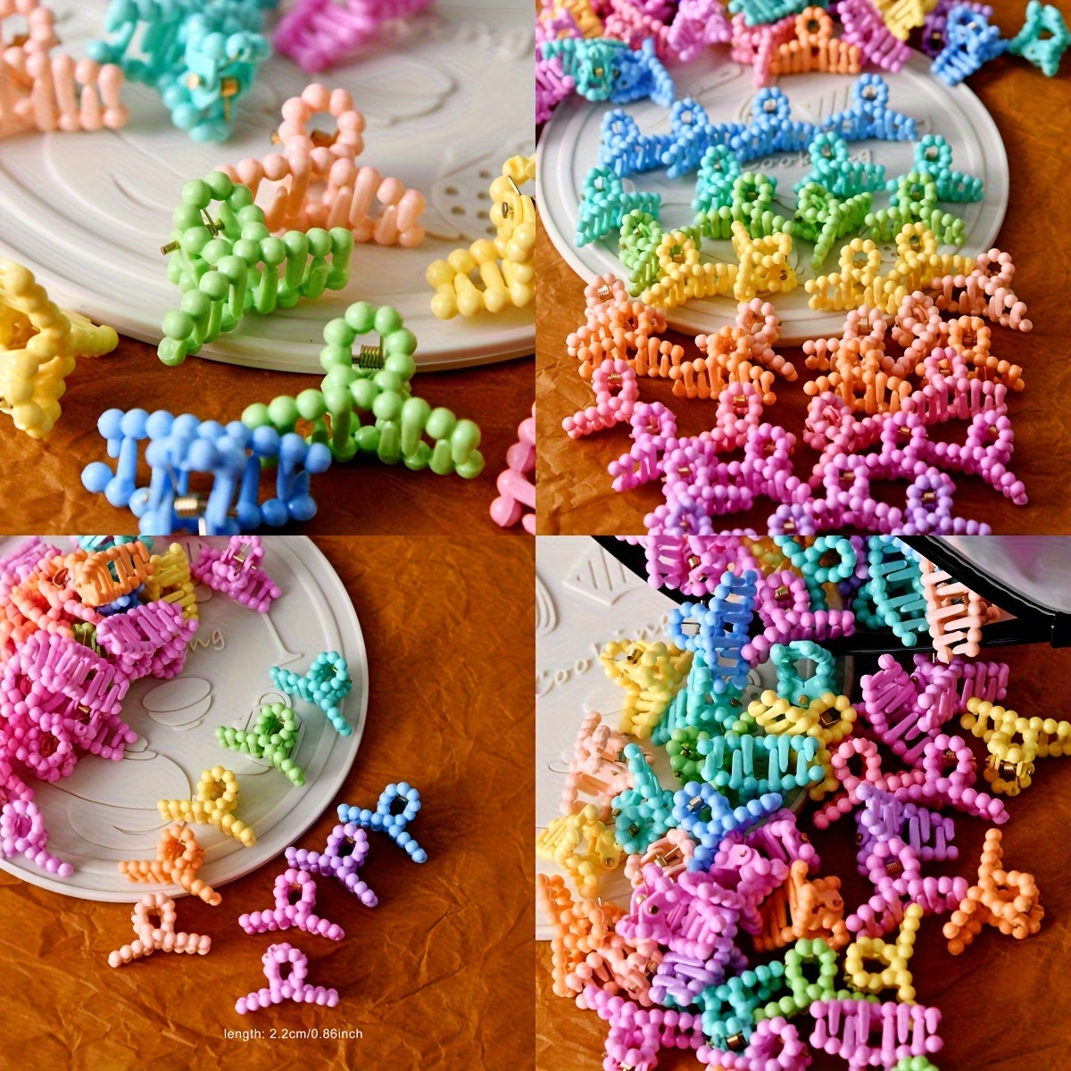 30pcs mixed color small hair clips princess bangs side clips - Temu