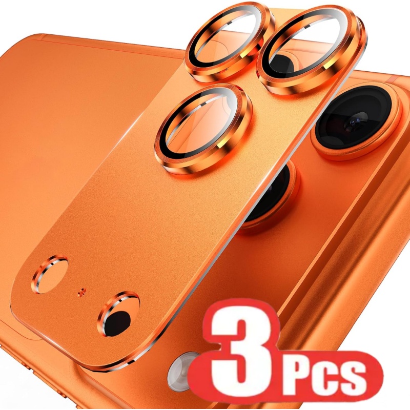 TEMU Set di 3 custodie per fotocamera in vetro temperato ( completa) per iPhone 18 Pro/18 Pro Max/17 Pro Max/17 Pro, pellicola per , antigraffio,