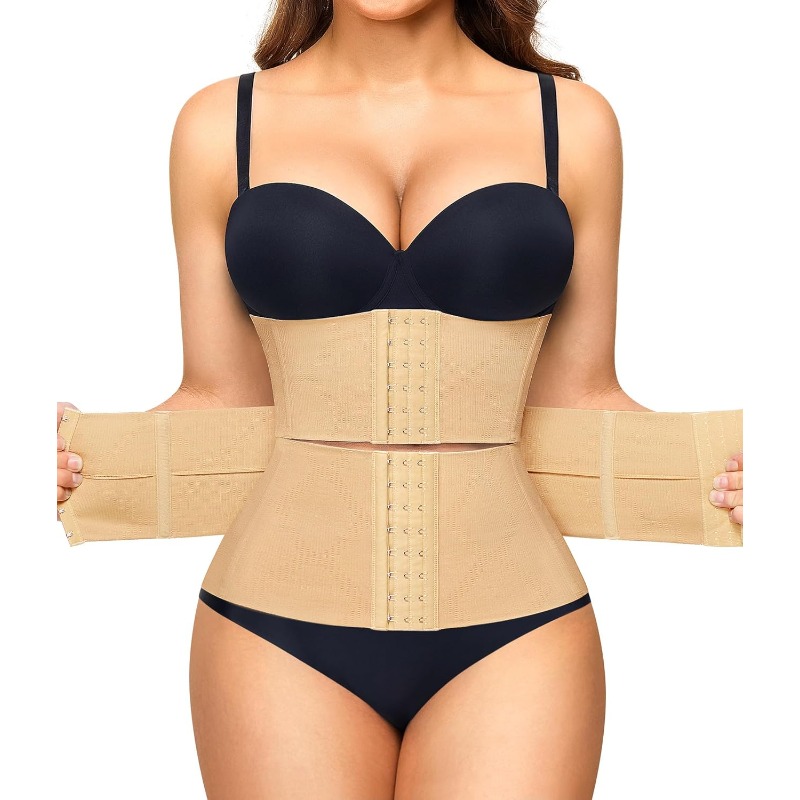   waist trainer for women seamless corset shapewear tummy control segmented waist cincher faja body shaper