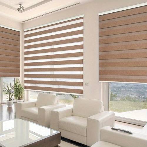 korean style dual roller shades for the living room bedroom and office window