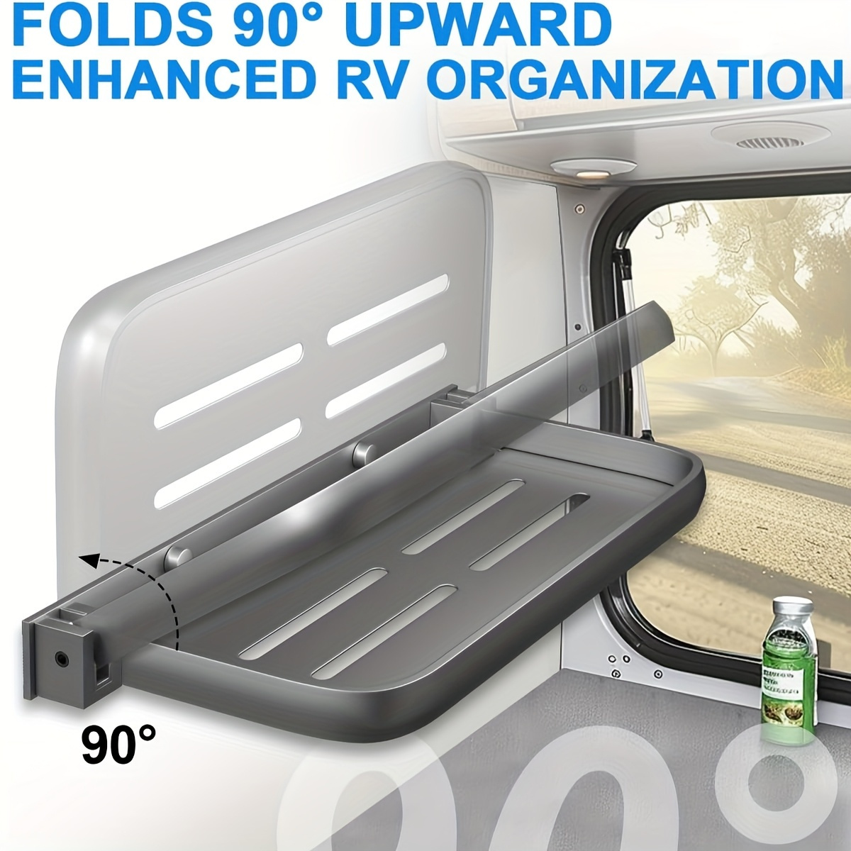 Image of Foldable Floor Support For Campers And Vehicles, Suitable For Wall-mounted Storage And Space-, With A 90-degree Folding Design, Making It Convenient For Organizing Furniture Accessories