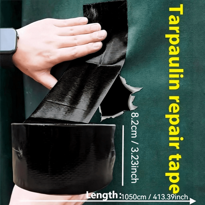 TEMU Ruban de réparation pour bâche - Joint instantané, résistant aux déchirures, réparation à forte - Convient pour toile, tentes, bâches de camion,