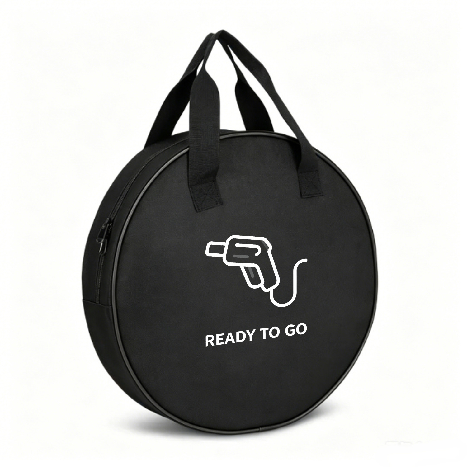 TEMU Electric Vehicle Charging Cable Organizer Round Portable Charger Gun Tidy Oxford Cloth Car Trunk Accessory Storage Bag