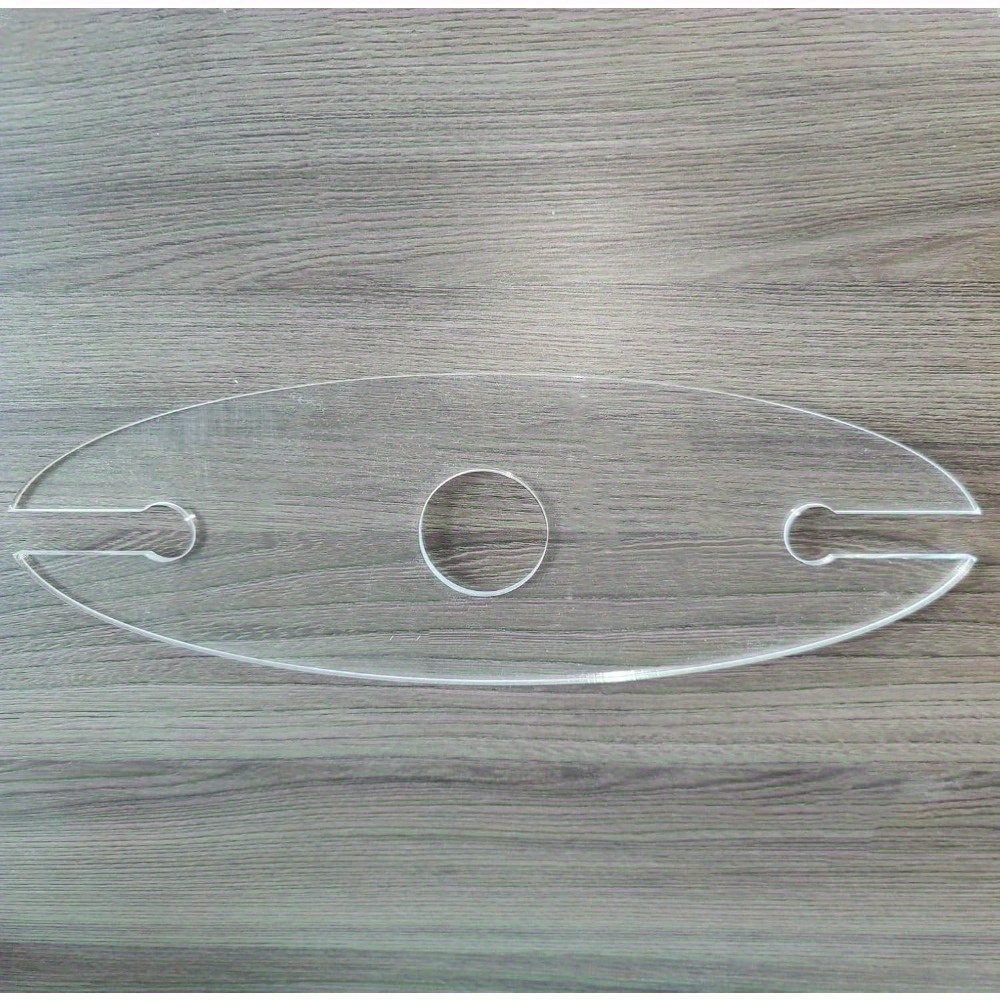 TEMU Transparente Acryl-Weinfräser-Schablone - Ovaler Griff und Rundes Hohl-Design, Geeignete Fräsereinsätze, Präzisions-Küchenmöbel- und