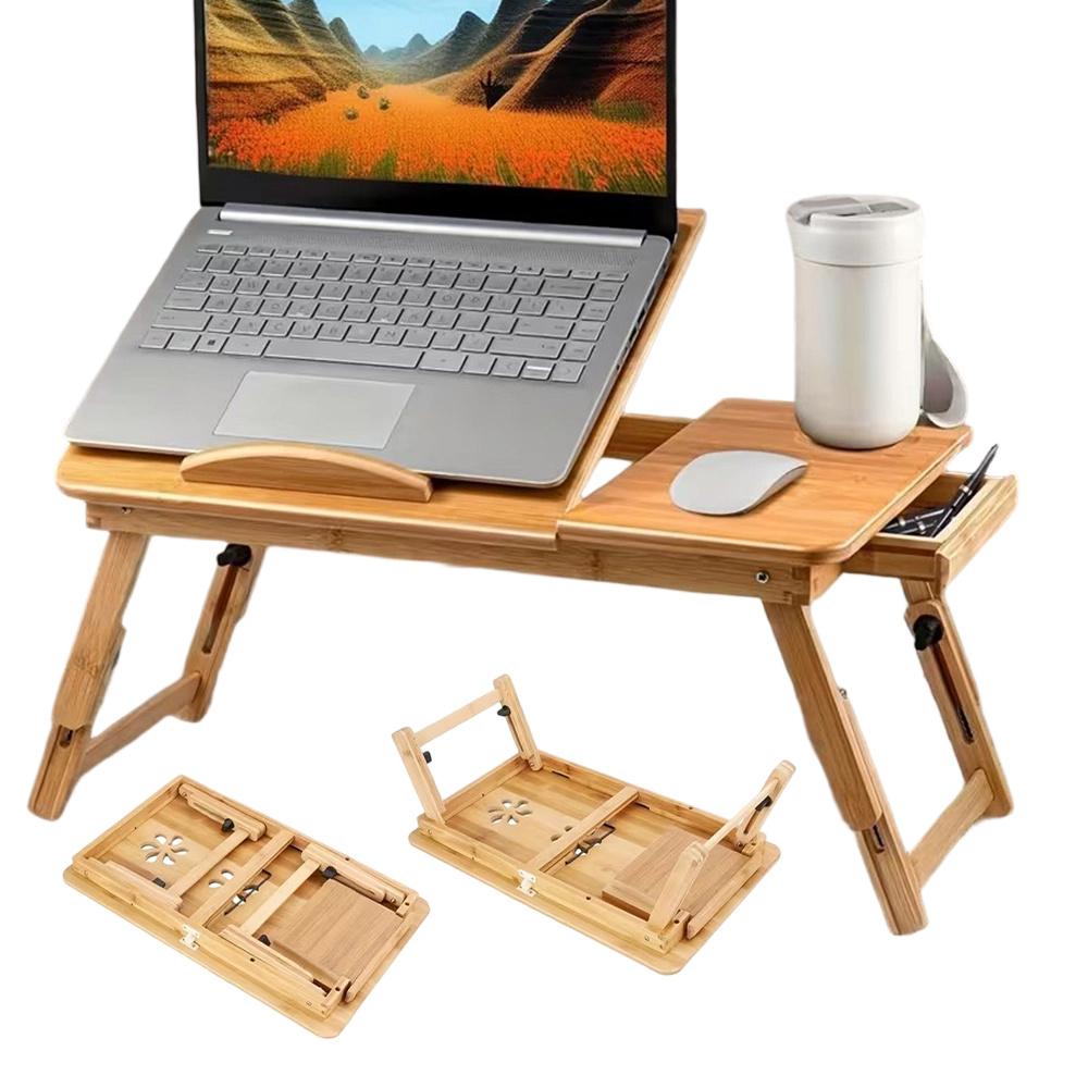 Laptop Desk, Adjustable Height From 17.5cm To 24.5cm, Sofa Bed Version, Laptop Desk With Drawer, Ergonomic Lap Desk, Laptop Stand, Suitable For University Dormitory Students For Study