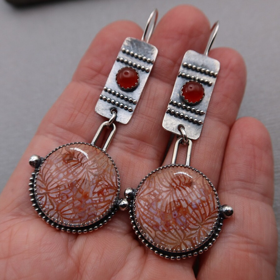 TEMU 2pcs Retro Elegant Unisex Earrings Suitable For - Vintage Celebrity Style Jewelry Gifts For Christmas, Valentine's, Anniversary, Daily Wear -