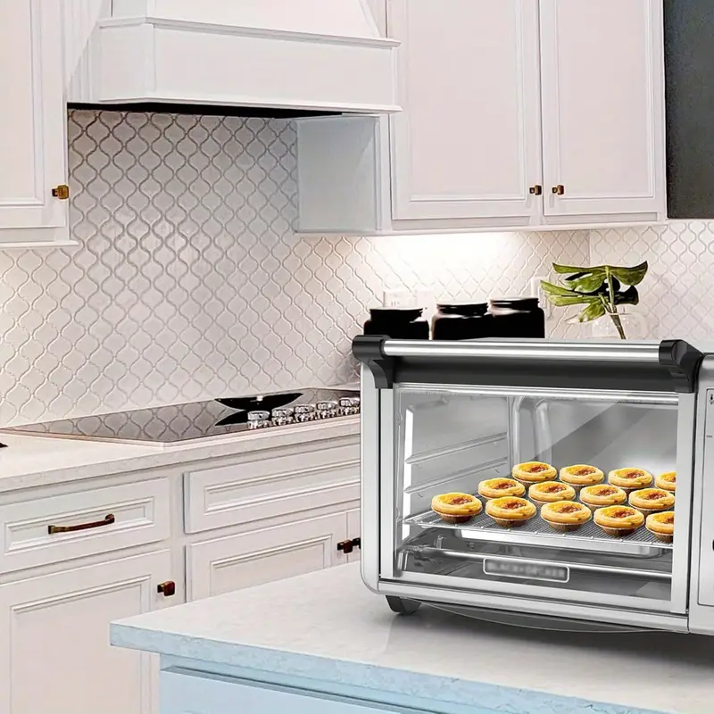 100pcs 11x9 inch disposable parchment paper with 2pcs reusable toast oven liners & grill mats set - , precut air fryer liners for oven & grill, baking, frying, and grilling, kitchen essentials|reusable liners|nonstick surface, oven liners for baking Product details 0