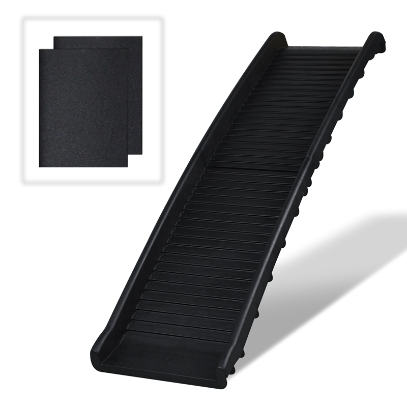 Car Trunk Pet Ramp Folding 156x40cm Non-slip Dog Accessory Sturdy Up To 90kg Black