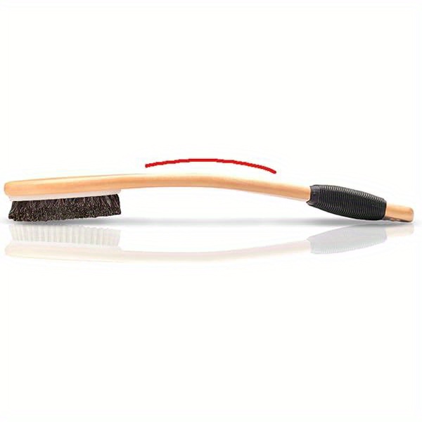 natural   bath brush with wooden curved long handle 17 2 inch   shower scrubber for exfoliating deep cleanse back body wet dry use alcohol free no battery needed   for   reach areas shower brush body scrubbing tool ergonomic handle durable scrubber Product details 5