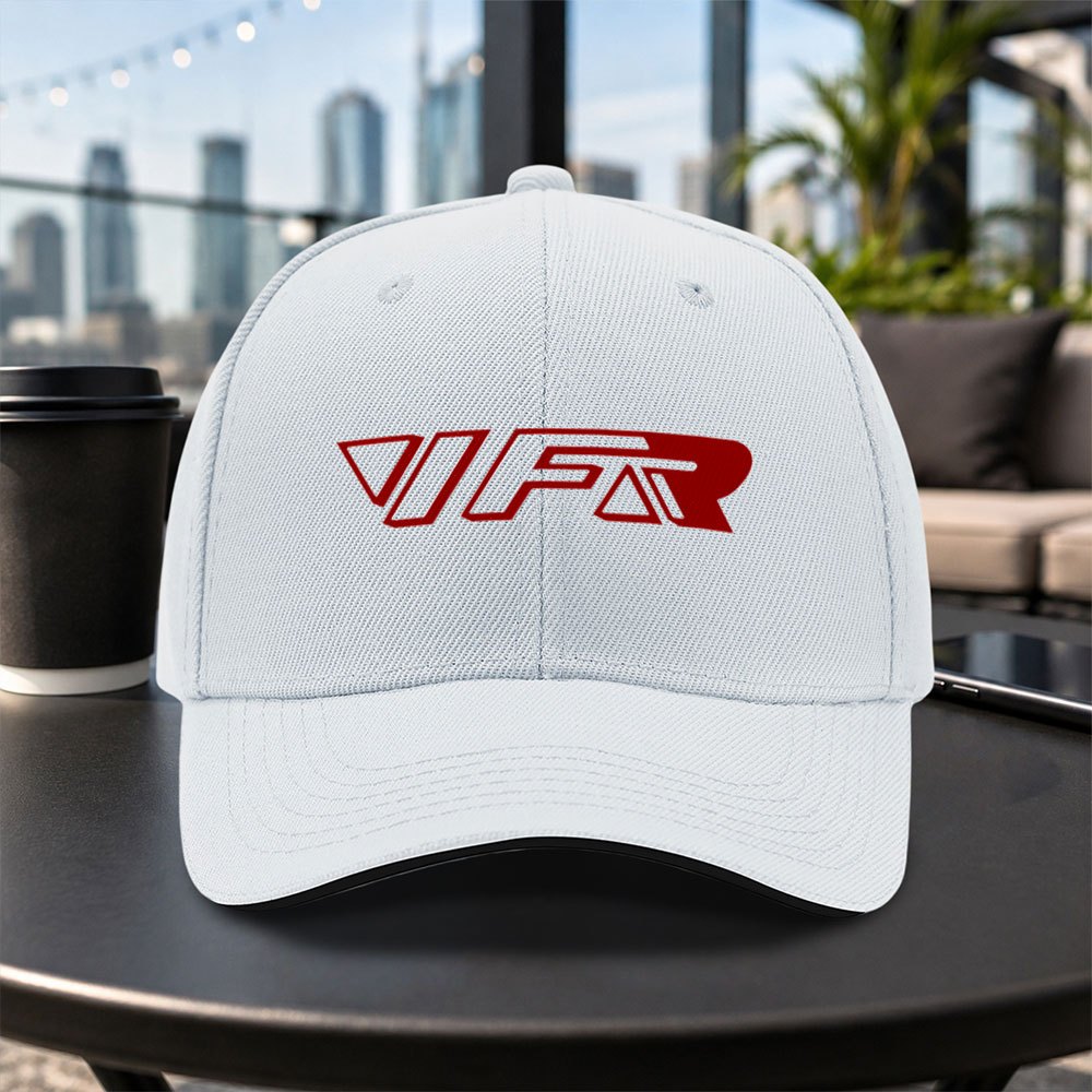 TEMU 1pc Versatile Casual Vfr Car Emblem Sandwich Baseball Cap - Unisex - Easy Lightweight Adjustable Outdoor Duckbill Hat - Ideal Gift For Travel,