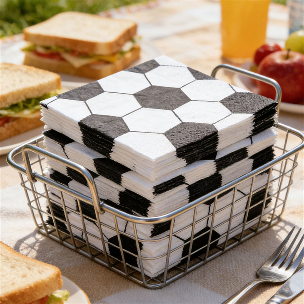 TEMU 20 stuks servetten met voetbalthema voor feestjes