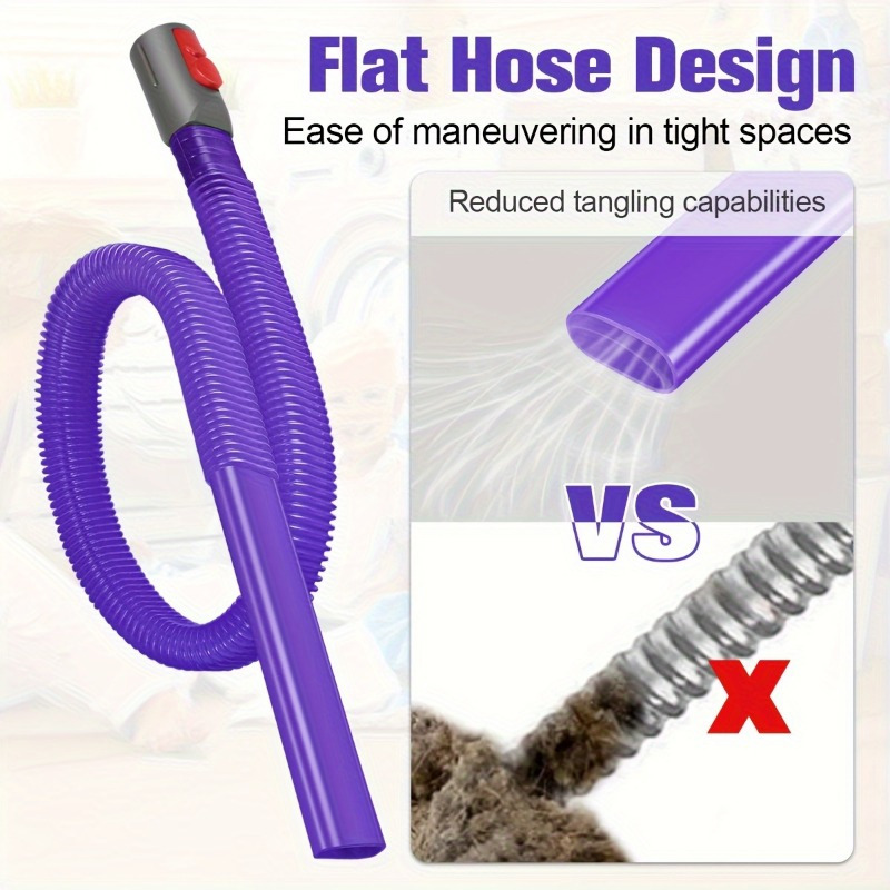 2pcs dryer vent cleaning kit lint remover vacuum hose attachment for   v15 v12 v11 v10 v8 v7 models   plastic purple details 5