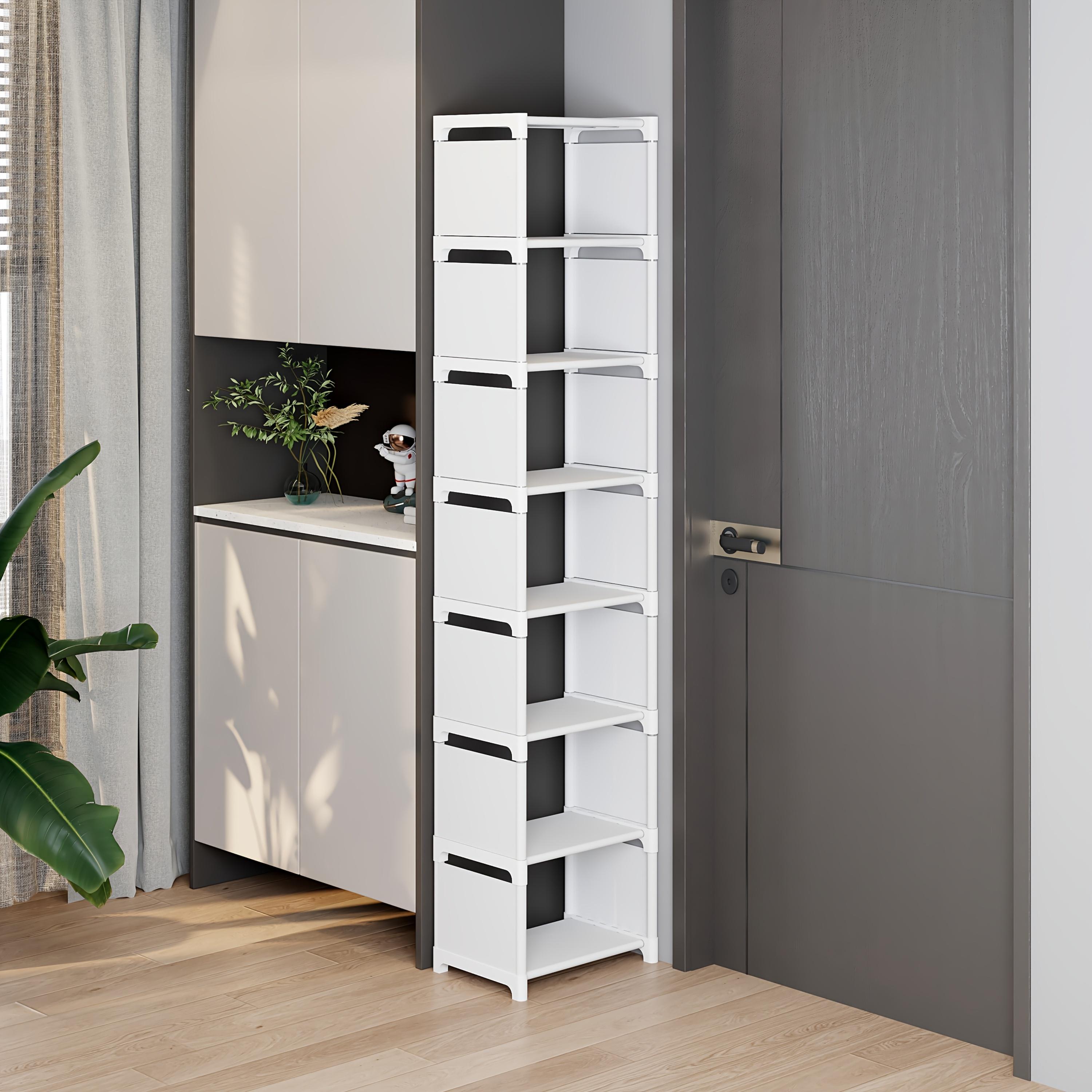 TEMU Adjustable 4/6/8-tier Metal Shoe Rack - Portable Entryway Organizer, Suitable For Dorms And Homes, Sneaker And Shoe Storage Solution, Minimalist