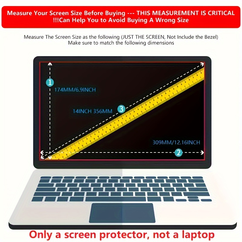 

14-inch Screen Protector, Anti-blue Light & Glare Reduction, Matte , Compatible With , , Stream, - Eye Protection Display Guard