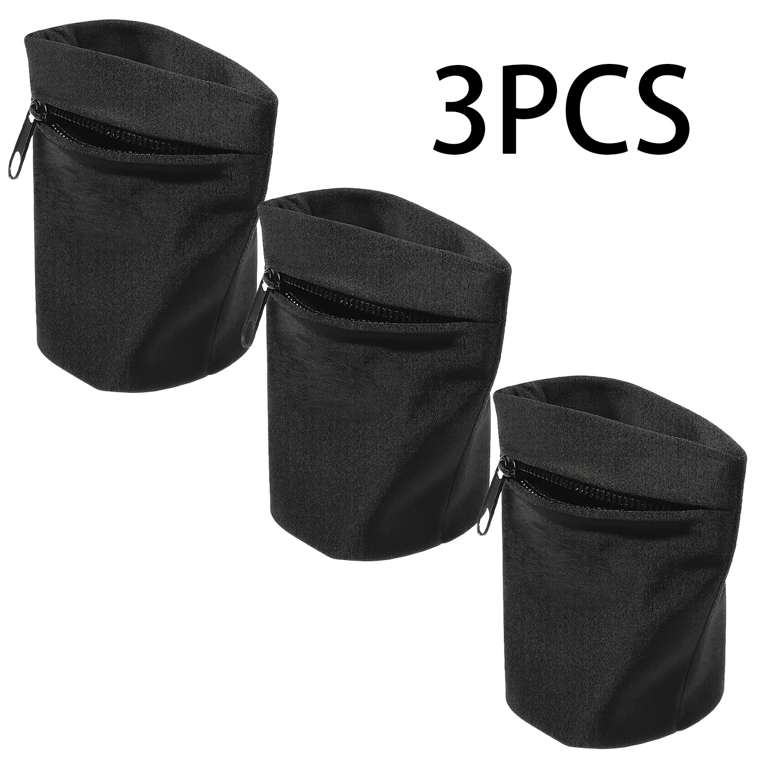 E-shop 3er-Set Handgelenktaschen Armbänder mit Reißverschluss, ideal zur Aufbewahrung von Schlüsselkarten, Unisex, geeignet für Laufen, Sport Wandern