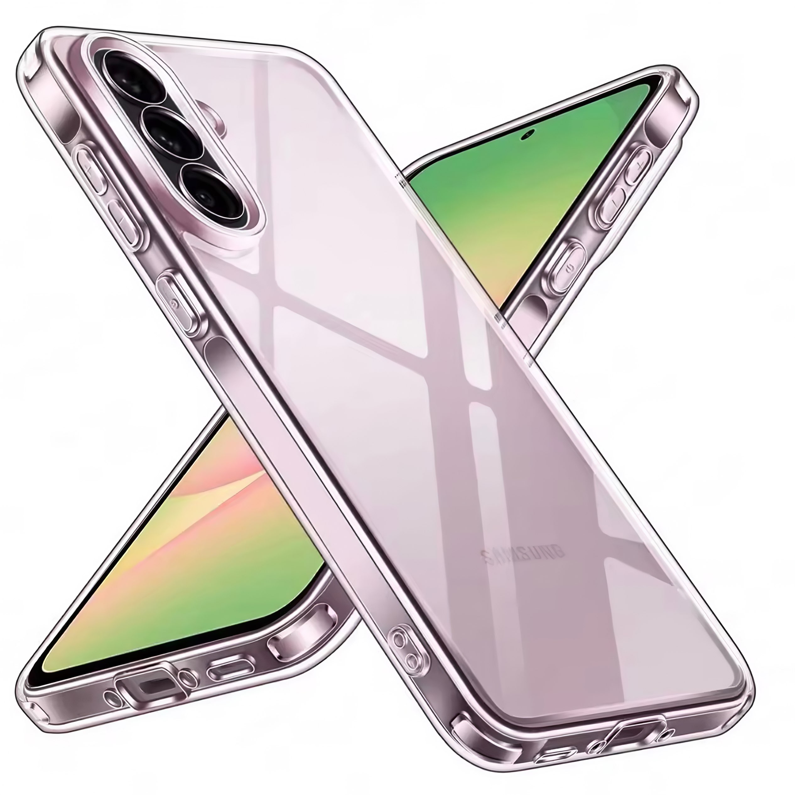 TEMU Phone Case - Transparent Mobile Phone Cover, For Galaxy A57 A37 A27 A17 5g A17 4g, Shockproof Anti-yellowing Lens All Inclusive - Clear
