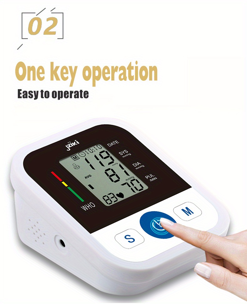 upper arm blood pressure monitor machine kit smart voice broadcast blood pressure cuff 2   99 x 2 sets memory with large lcd display suitable for family parents   during pregnancy ip22 Product details 1