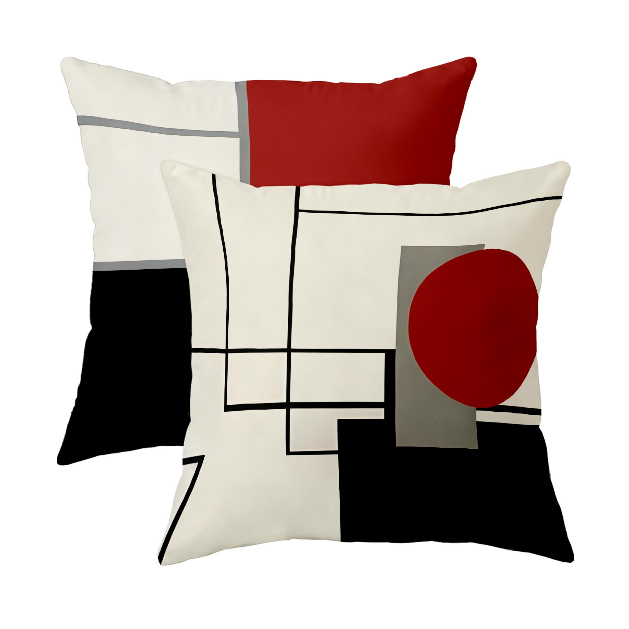 TEMU 2pcs, Pillowcases/cushion Covers, Style Geometric Print Pattern Decorative Pillowcase, Home Decor Pillowcase, Lumbar Pillowcase, Modern Art