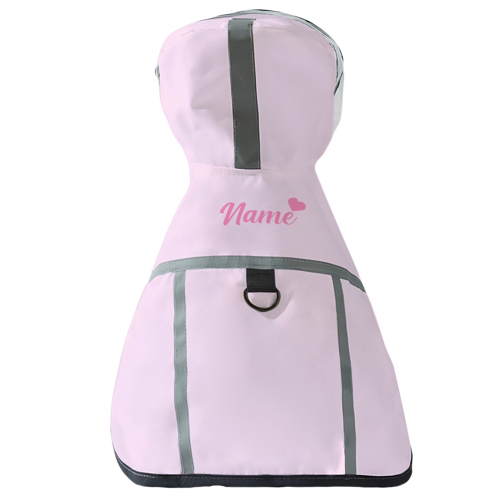 Customizable Pet Raincoat with Reflective Stripes