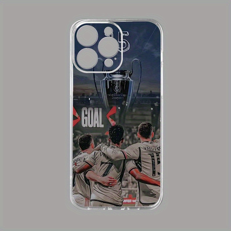 TEMU Clear Phone Case With A Football Design Printed Using Uv Technology, Compatible With Iphone Models 16, 16 Plus, 16 Pro, 16 Pro Max, 13, 13 Pro,