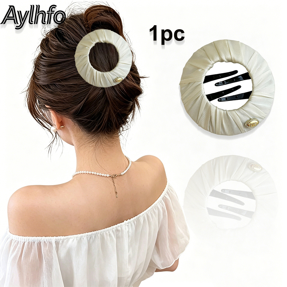 TEMU AYLHFO 1pc Clip de Pelo y Sin Costuras, Moda Femenina Deportiva Fácil Yoga Sin Costuras Tela Envuelta Plástico Pinza de Pelo, Adecuado para el