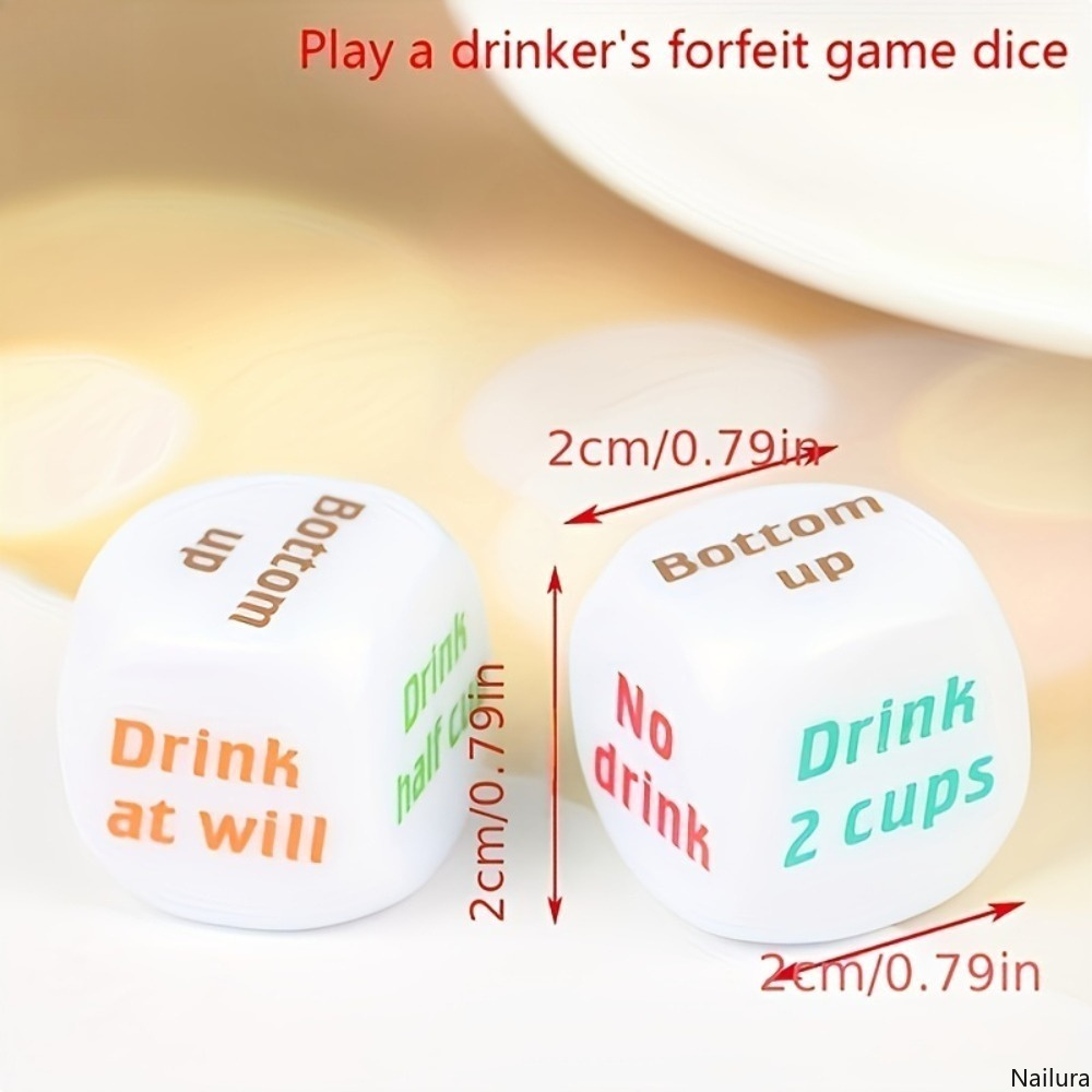 3pcs Multi-Color Dice Game for Tabletop Board Games