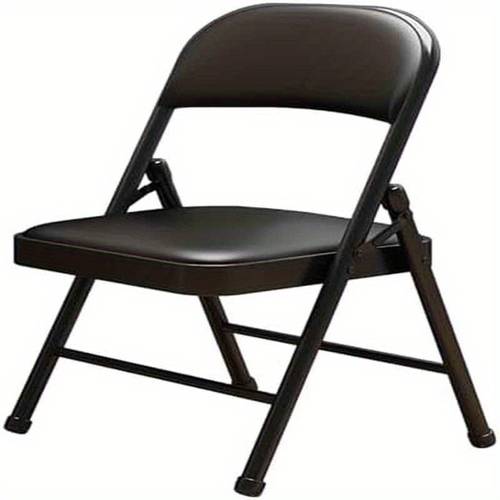 1 Pack Bulk Folding Chairs with Padded Cushion, Single Black Steel Metal Frame Foldable Chair for Indoor & Outdoor, Portable Stackable Commercial Seat for Bedroom Event