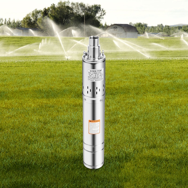 TEMU Pompe utilitaire de 3,5 pouces, pompe à puits , construction en acier inoxydable 304, convient pour l'irrigation de jardin, les fermes et les