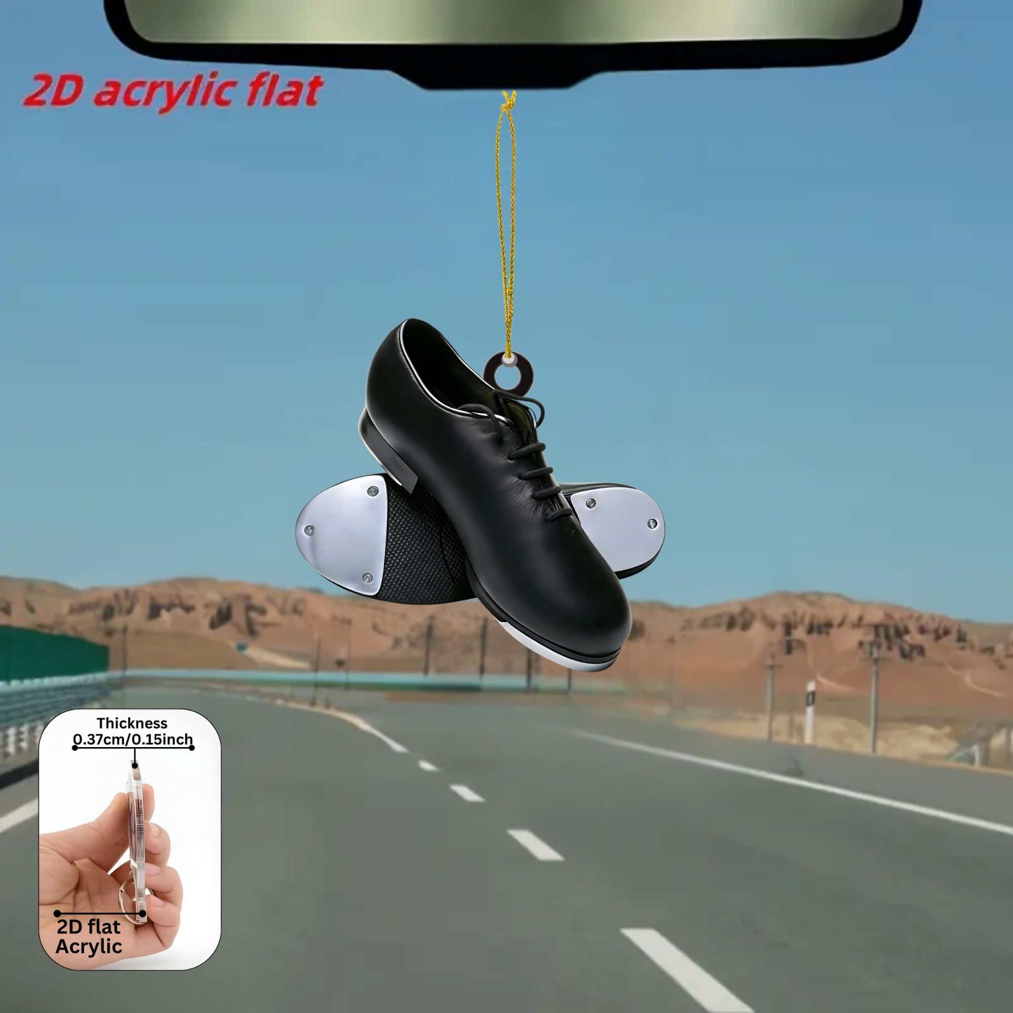 TEMU 2D Plat - Plat 2D, 1pc/6pcs, Incroyables Breloques Acryliques de Chaussures de Tap Dance, Cadeaux et Pendentifs pour de la Danse des Pieds,