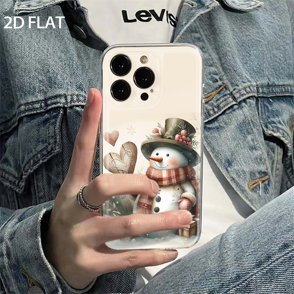 TEMU Coque de téléphone - Coque transparente - Housse de téléphone de luxe en TPU souple antichoc compatible avec iPhone 17, 16, 15, 14, 13, 12, 11