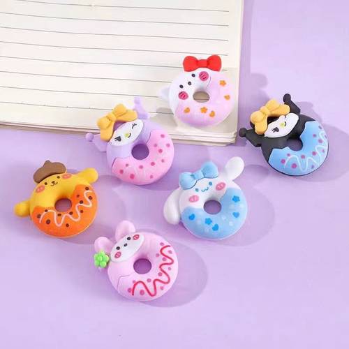 cartoon eraser cute round dog eraser suitable for art students school supplies student rewards back to school gifts home and office writing tools random color