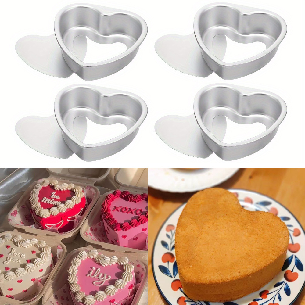 Herzförmige Silikon-Backformen – 20 Stück, 10,2 Cm, Rosa, Antihaftbeschichtet