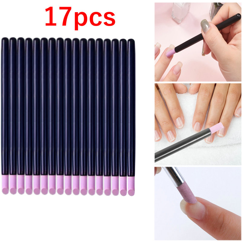 Image of Quartz Cuticle Pusher Pen- Quartz Nail Grinding Pen Set, Nail Scrub Pen Cuticle Remover Pusher- Odorless Nail Care Tool For & , Pinkish- Stone Tip, Handle For Manicure& Pedicure