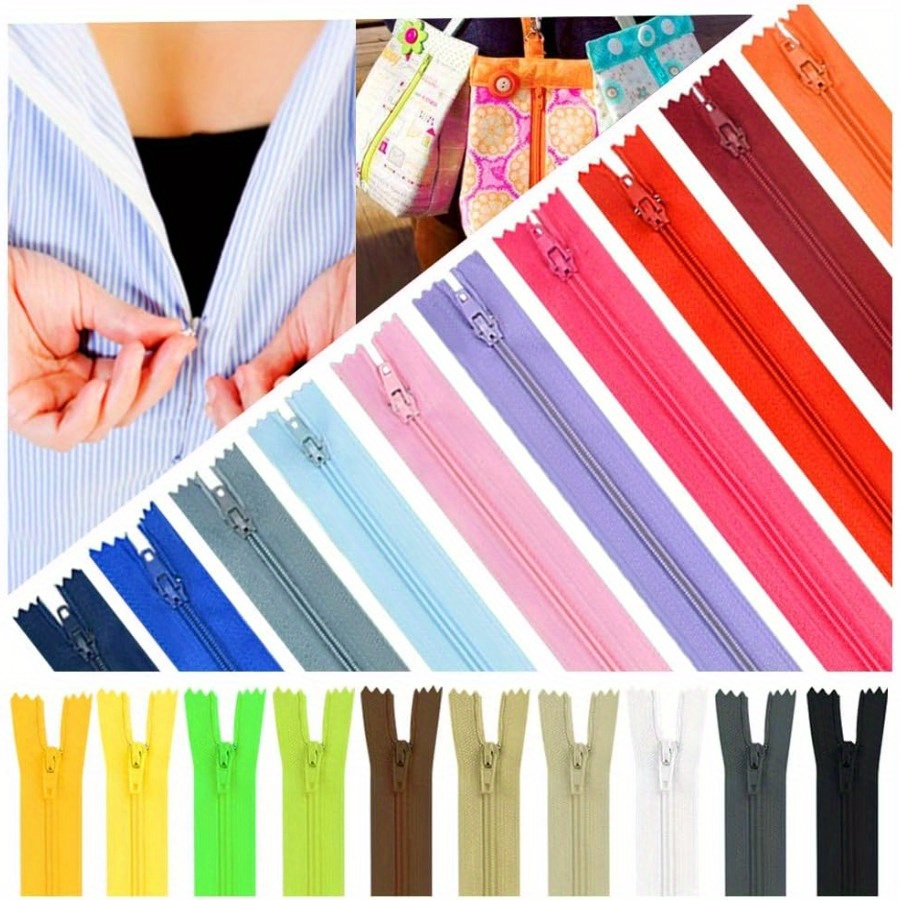 TEMU Cerniere a spirale in nylon da 100 pezzi, casuale, 7.87in/20cm, cerniere da cucito colorate, chiusura a estremit� chiusa, forniture per cerniere