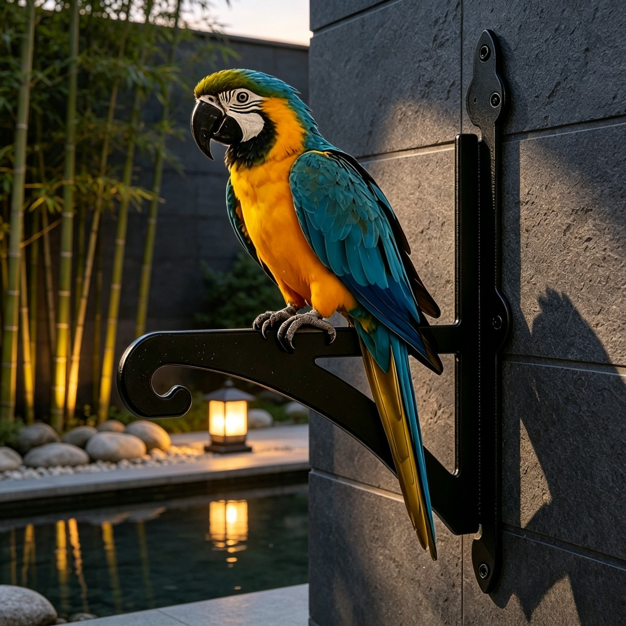 TEMU Metal Parrot Theme Design Outdoor Hanging Basket Hook Creative Animal Metal Wall Bracket Courtyard Garden Hanging Flower Pot Hanger Balcony Wall