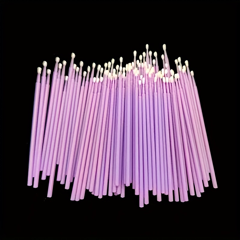TEMU 97pcs Disposable Micro-brush Precision Fine-pointed Paint Applicator, Single Use Of Soft Bristles, Large Package Compatible With Nail Polish And