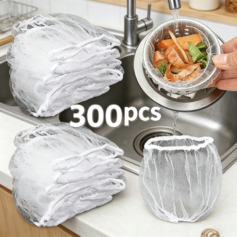 TEMU Lot de 300 filtres à de rechange - Passoires à fines pour éviers de cuisine et drains - -obstruction, faciles à nettoyer - Convient aux tuyaux