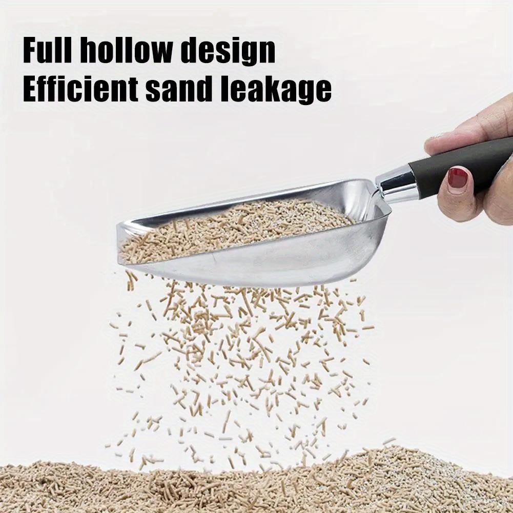 1pc stainless steel cat   with long handle   sand leakage design ideal for cat litter cleaning pet waste removal tool Product details 7