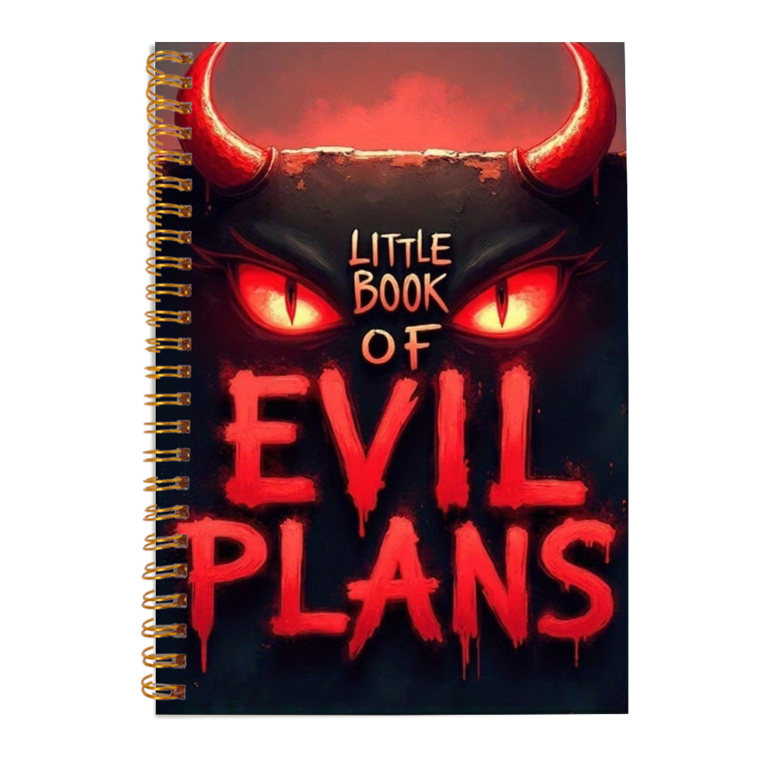 TEMU 1pc Funny Spiral Notebook, Evil Plan Spiral Notebook, School & Office Supplies, Perfect Gift For & Colleagues, School Supplies, 5.5x8.3in, Bound