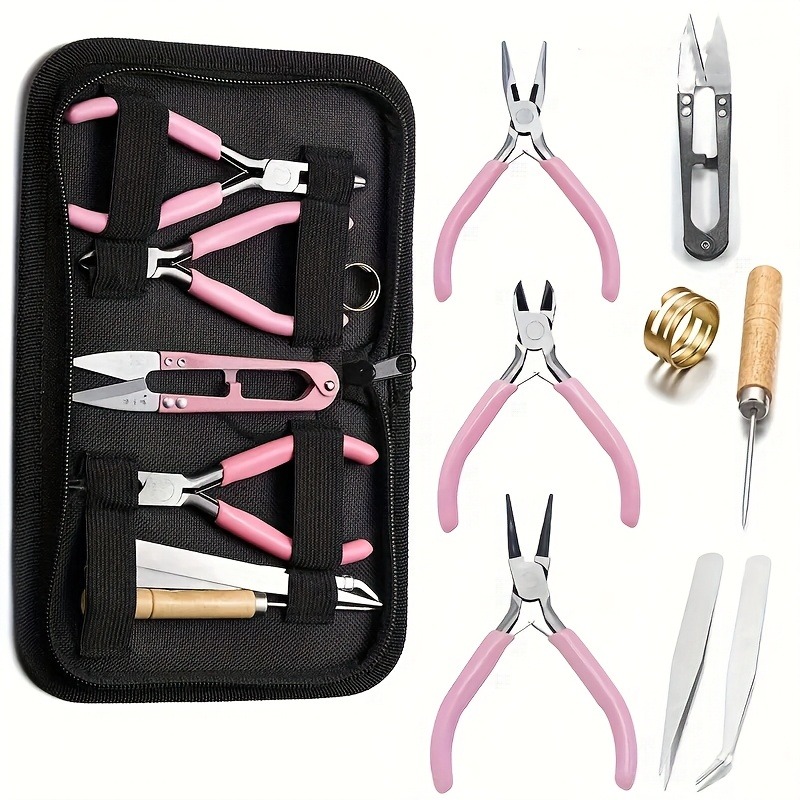 jewelry making tool set round nose pliers and diagonal cutting pliers suitable for beginners and hobbyists