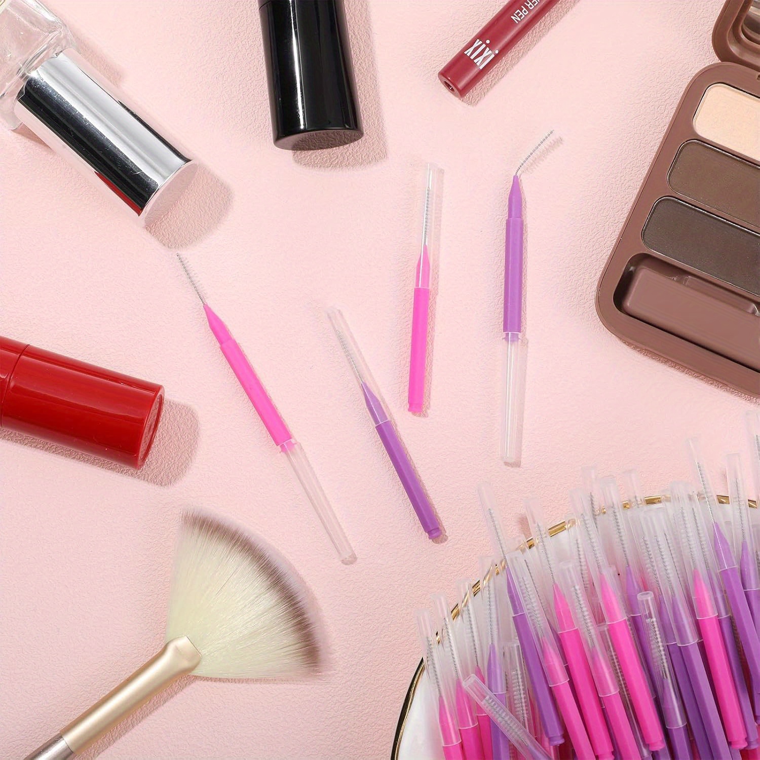 Wimpernkamm & Augenbrauenpinsel Set – 5 Stück, Doppelseitig