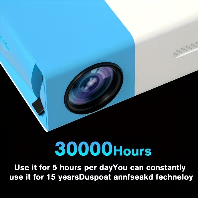 Portable Mini LED Projector with Remote & Speaker