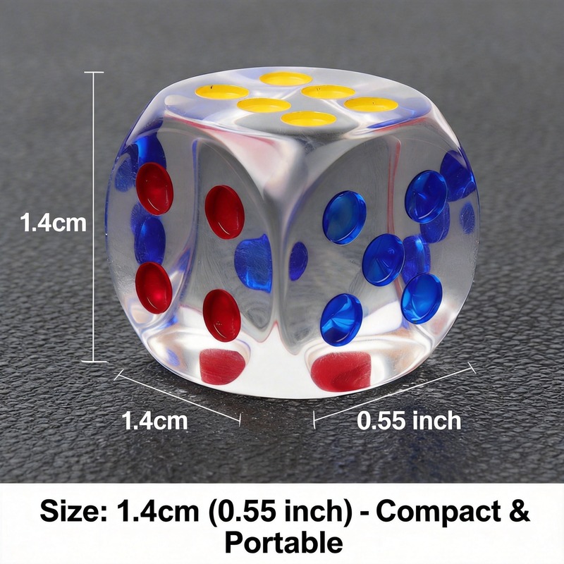 Crystal Clear Dice Points for Game Props