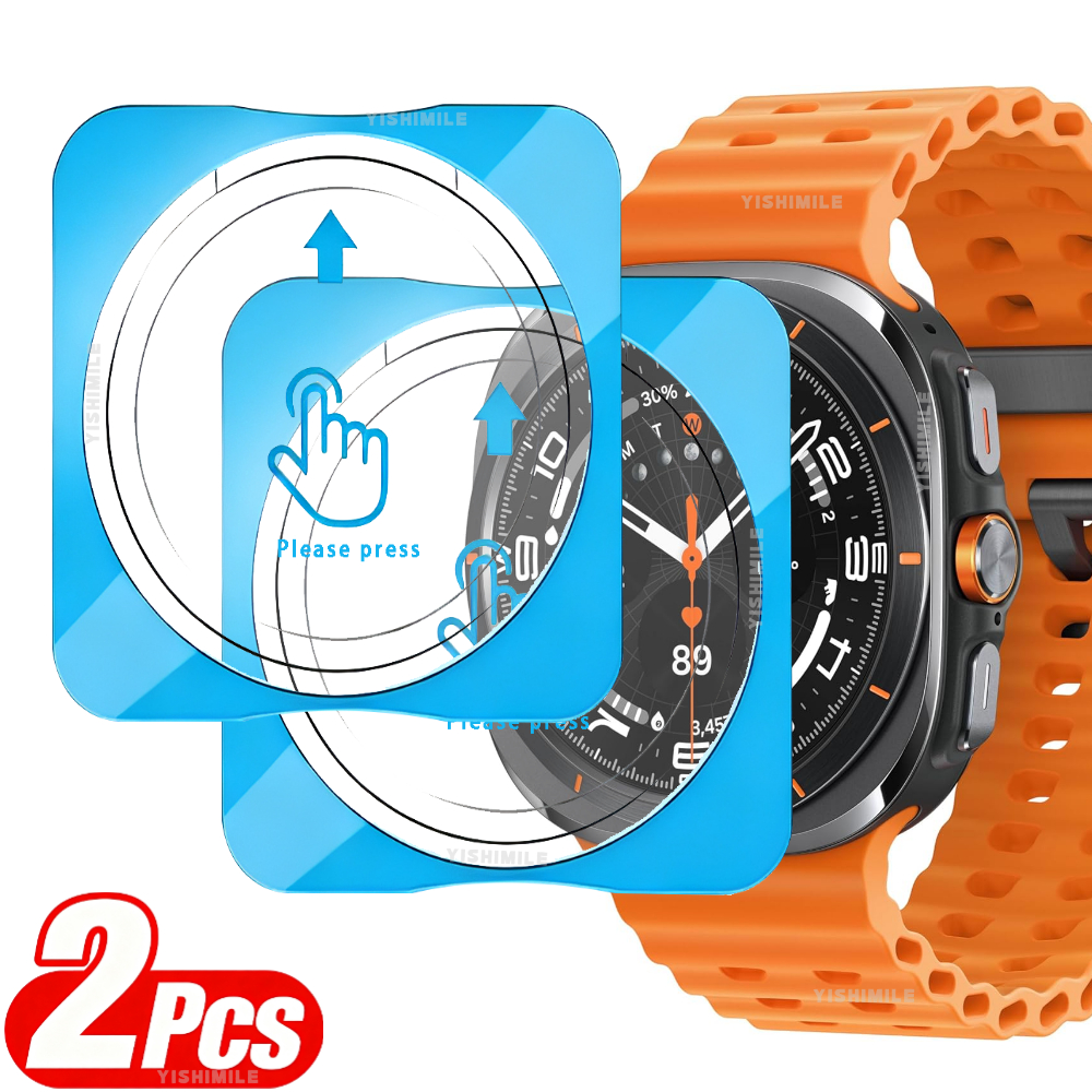 TEMU [2 Pack] Ultra Hd 9h Tempered Glass Watch Screen Protector, Suitable For Galaxy Watch7/8/9-40/44mm/watch7 47mm/watch8 Classic-46mm/watch9 -47mm