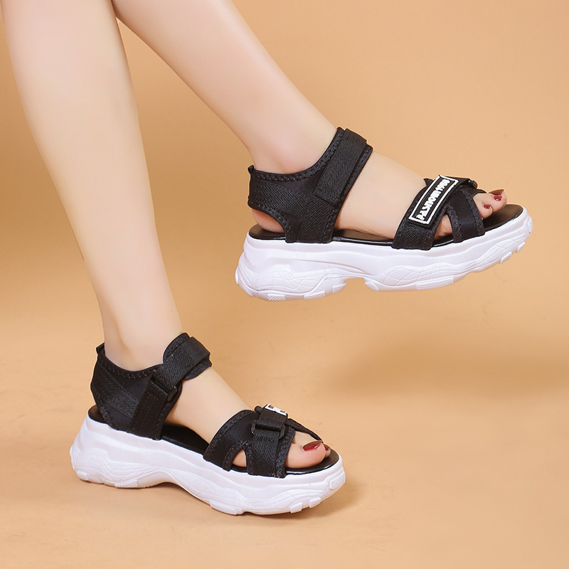 TEMU 女性用快適フォームサンダル - オープントゥ、クロージャー、通気性ファ、夏ビーチシューズ、レディースサンダル、女性用シューズ