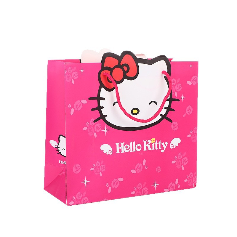 Image of Gift For Her/him Children's Day Gift Bag, Tote Bag, Hello Kitty Birthday Gift Wrapping Paper Bag